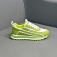 thumbnail image 4 of Men'S Bright Yellow And Black Athletic Shoes - Breathable,  Everyday Wear, And Formal Occasions Cushioned, Lace-Up Low-Top Sneakers Suitable for Workouts,, 4 of 9