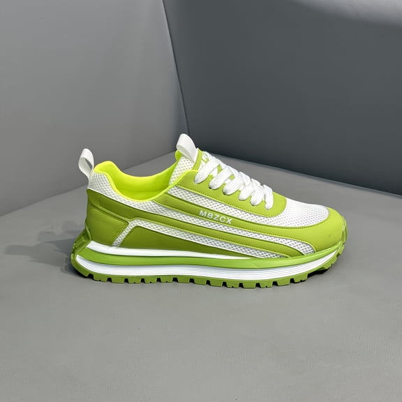 Men'S Bright Yellow And Black Athletic Shoes - Breathable,  Everyday Wear, And Formal Occasions Cushioned, Lace-Up Low-Top Sneakers Suitable for Workouts,