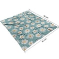 thumbnail image 4 of Teal Daisy Flower Golden Centers Pattern Blanket,Comfortable Soft Lamb Wool Throw Blanket,All Season,Warm Lightweight Blankets for Sofa Bed Couch Living Room Chair,50"x60", 4 of 4