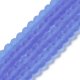 thumbnail image 1 of Transparent Glass Beads Strands Faceted Frosted Rondelle Medium Slate Blue 4mm Hole: 1mm about 113~115pcs/strand 41~42cm, 1 of 4