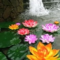 thumbnail image 2 of 10 Pcs Lotus Foliage Stems Water Lily Flower Fish Pond Plants, 2 of 10