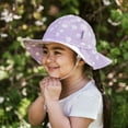 thumbnail image 4 of JAN & JUL Baby Beach Floppy Hat Girl 50+ UPF Sun Protection (M: 6-24 Months, Purple Daisy), 4 of 8