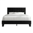 thumbnail image 3 of Castle Place Elegant Velvet Upholstered Twin Platform Bed, Black, 3 of 8