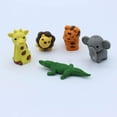 thumbnail image 2 of U Style Mini Erasers, 5 Pack, Safari, 2 of 3