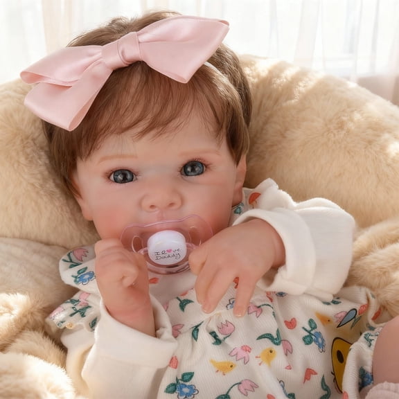 Kaydora Realistic Reborn Baby Dolls - 18 inch Lifelike Newborn Baby Girl Real Life Soft Body Doll Gift with Accessories for Kids Age 3 