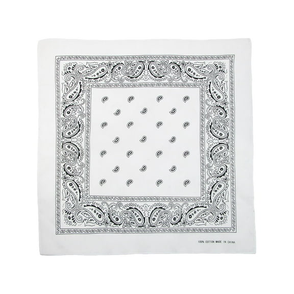 CTM Individually Folded & Packaged Paisley Print Cotton Bandana