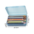thumbnail image 2 of Caja de lápices de plástico de colores, cajas de lápices de gran capacidad para niños adultos, para útiles escolares de oficina Zhivalor  CPB-SSW1598-4, 2 of 5