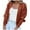 Brick Red, variant on Ediodpoh Women’s Solid Color Long Sleeve Open Shoulder Cropped Knit Cardigan for Women Sweater Khaki M