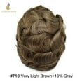 thumbnail image 2 of Lyricalhair Toupee for Men Full Lace Hairpieces Human Hair Replacement System 8"X10" Transparent Lace Mens Toupee Human Hair Units for Man Bleached Knots Male Hair Prosthesis, 2 of 7