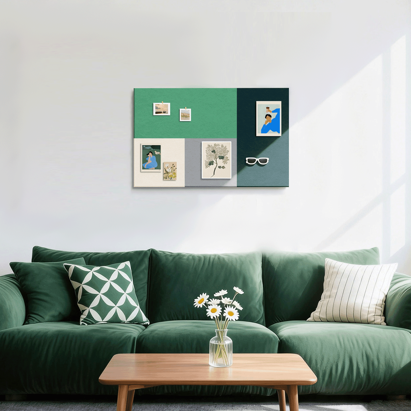 Mifurn 11.81''*11.81'' Felt Bulletin Board, 4 Colors, 6 Pack