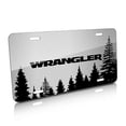 thumbnail image 2 of Jeep Wrangler Forrest Sillhouette Graphic Brush Special Aluminum Metal License Plate, 2 of 6