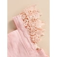 thumbnail image 6 of Bagilaanoe Toddler Baby Girl Summer Dress Lace Fly Sleeve A-line Dresses 3M 6M 9M 18M 24M 3T 4T Kids Casual Swing Sundress, 6 of 8