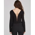thumbnail image 2 of Camii Mia Womens Sexy Bodysuit Deep V Neck Long Sleeve Jumpsuit Romper Tops, 2 of 8