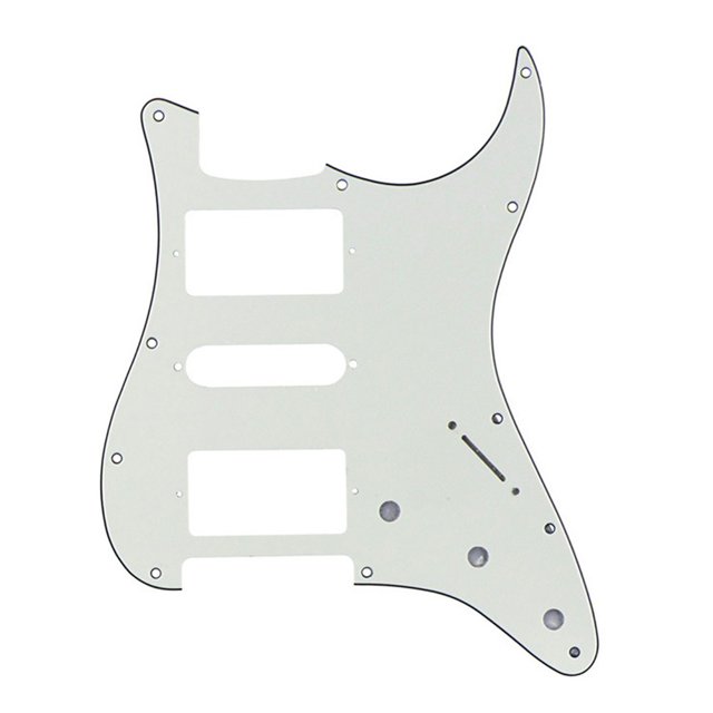 Lefu Plaque de Protection pour Médiator de Guitare 3 Plis 11 Trous pour Guitares Électriques Strat