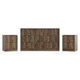 thumbnail image 5 of YouTrend 3-Piece Modern Bedroom Set - 6 Drawer Wide Dresser & Nightstands Set of 2 with Fluted Design, Anti-Tip Safety Brown Natural Wood Storage Furniture for Bedroom,Hallway, 5 of 6