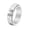 Silver, variant on Men's and Women's Stainless Steel Classic Stone Texture Anxiety Relief Rotatable Finger Ring Black Size 7