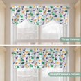 thumbnail image 5 of Tie Up Valance Curtain for Kitchen,Funny Cartoon Watercolor Dinosaur Rod Pocket Short Curtains Adjustable Tie-Up Shade Valances,Sun Cloud on Gray Buffalo Window Treatment for Bathroom Living Room, 5 of 9