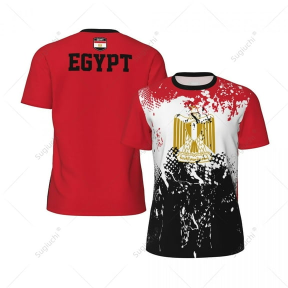 Exclusive design Egypt Flag Grain 3D Printed Men For Running Bike Soccer Tennis Fitness Sports tshirt Mesh Fans Short T-shirt