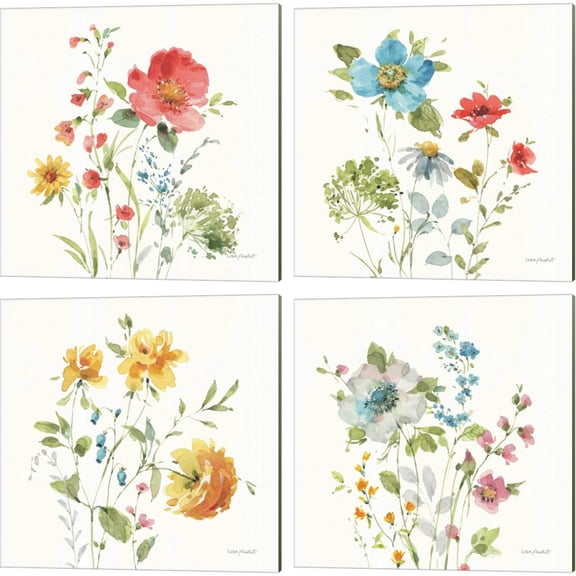 Great Art Now Shine Bright A by Lisa Audit 4 Piece Canvas Art Set Each 14"W x 14"H