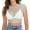 AW1-White, variant on GBSYEWXS Shirts For Women Crew Neck Short Sleeve Solid Color Tops Mesh Trendy Black T-Shirts