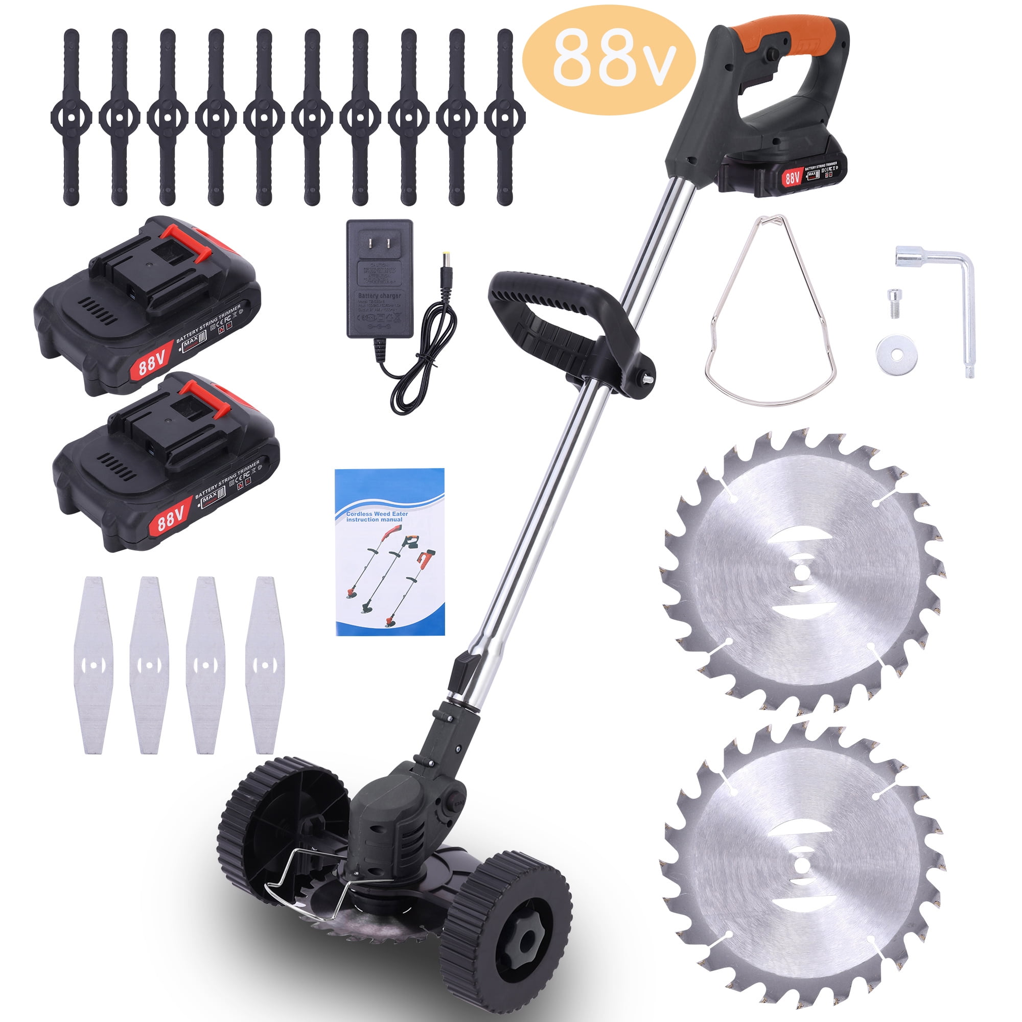SHCKE Weed Wacker, Cordless Weeder Battery Powered 24V/88V Electric