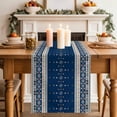 thumbnail image 2 of Table Runner 72 Inches Long for Kitchen Dining, Navy Blue Boho Dresser Scarf Farmhouse, Dining Table Decorations for Wedding/Parties, Vintage Ethnic Tribe Abstract Art 18 x 72 In, 2 of 8