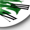 thumbnail image 3 of Designart 'Vintage Green Leaves Plants Ii' Traditional Wall Clock, 3 of 5