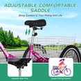 thumbnail image 4 of FICISOG Adult 20" 7 Speed Foldable Tricycle with Rear Basket, Pink, 4 of 8
