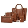 thumbnail image 1 of Fiudx Ofertas del día Bolso y bolso para mujer, conjunto de 4 bolsos, bolso de mano con borla, bolso de hombro con asa, 1 of 2