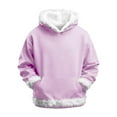 thumbnail image 6 of UQJfacai Girls Christmas Hoodies Faux Fur Trim Hooded Sweatshirts Santa Xmas Holiday Long Sleeve Fleece Pullover Sweaters 5-15 Years, 6 of 6