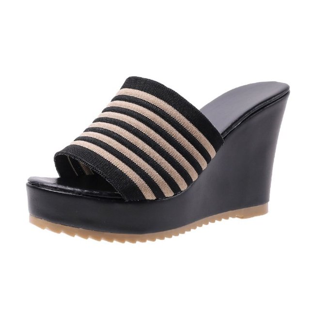Zapatillas de verano, sandalias de plataforma para mujer, zapatos deslizantes para mujer, zapatillas de tacón alto de verano, chanclas, zapatos de mujer 202238 Gao Jinjia LED