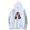 White, variant on Overlord Merch Albedo Hoodie Unisex Pocket Drawstring Casual Sweatshirt Anime Long Sleeve Pullover
