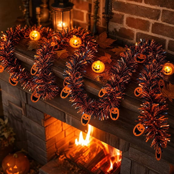 Halloween Decorations Savings, Tarmeek Halloween Ribbon Garland Pumpkin Ghost Bat Decorative Party Decoration Outdoor Decor, 2M Reusable Easy Setup Cute Non-Lighted