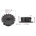 thumbnail image 2 of Unique Bargains #25 Chain Roller Sprocket, 8mm Bore 1/4' Pitch 18 Tooth Single Strand Chain Sprocket with Set Screws 2Pack, 2 of 6