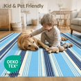 thumbnail image 4 of ODIKA 2'x3' Washable Throw Rug Striped Scandinavian Interrupted Motifs Stripes Palmetto Front for Hallway, Study Room, Non-Slip Low Profile, Flatwoven, 4 of 7