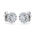 thumbnail image 4 of SuperJeweler 2 1/2 Carat Halo Diamond Stud Earrings in 14 Karat White Gold, Martini Setting for Women, 4 of 6
