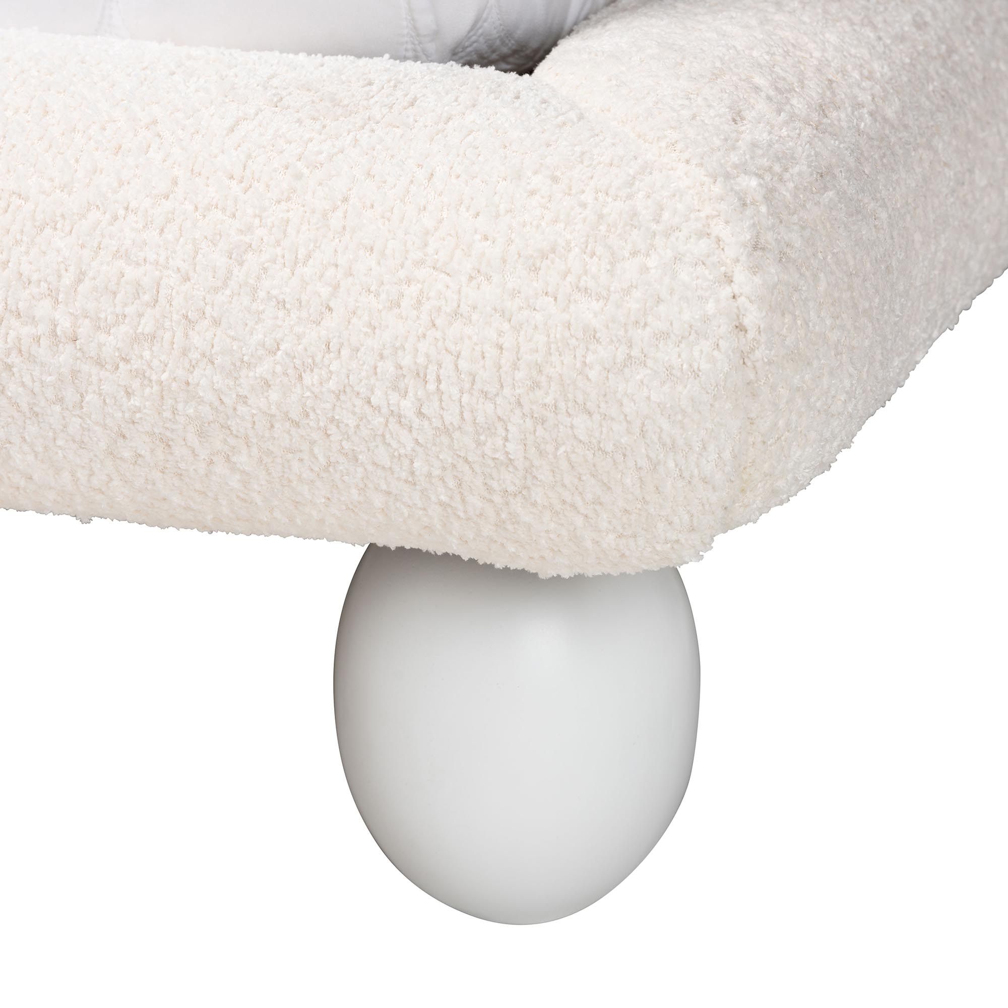 Baxton Studio Eladio Modern Luxe Platform Bed, Queen, White