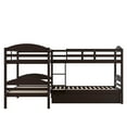 thumbnail image 3 of Pinovk Twin L-Shaped Bunk bed with Trundle-Espresso{OLD SKU:LP000024AAP}, 3 of 13