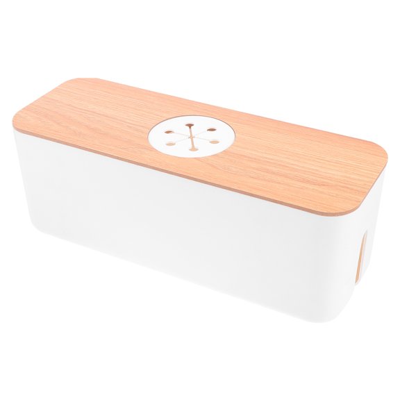FRCOLOR  Cell Phone Chargers Wire Storage Box Cable Hiding Desk Organizer