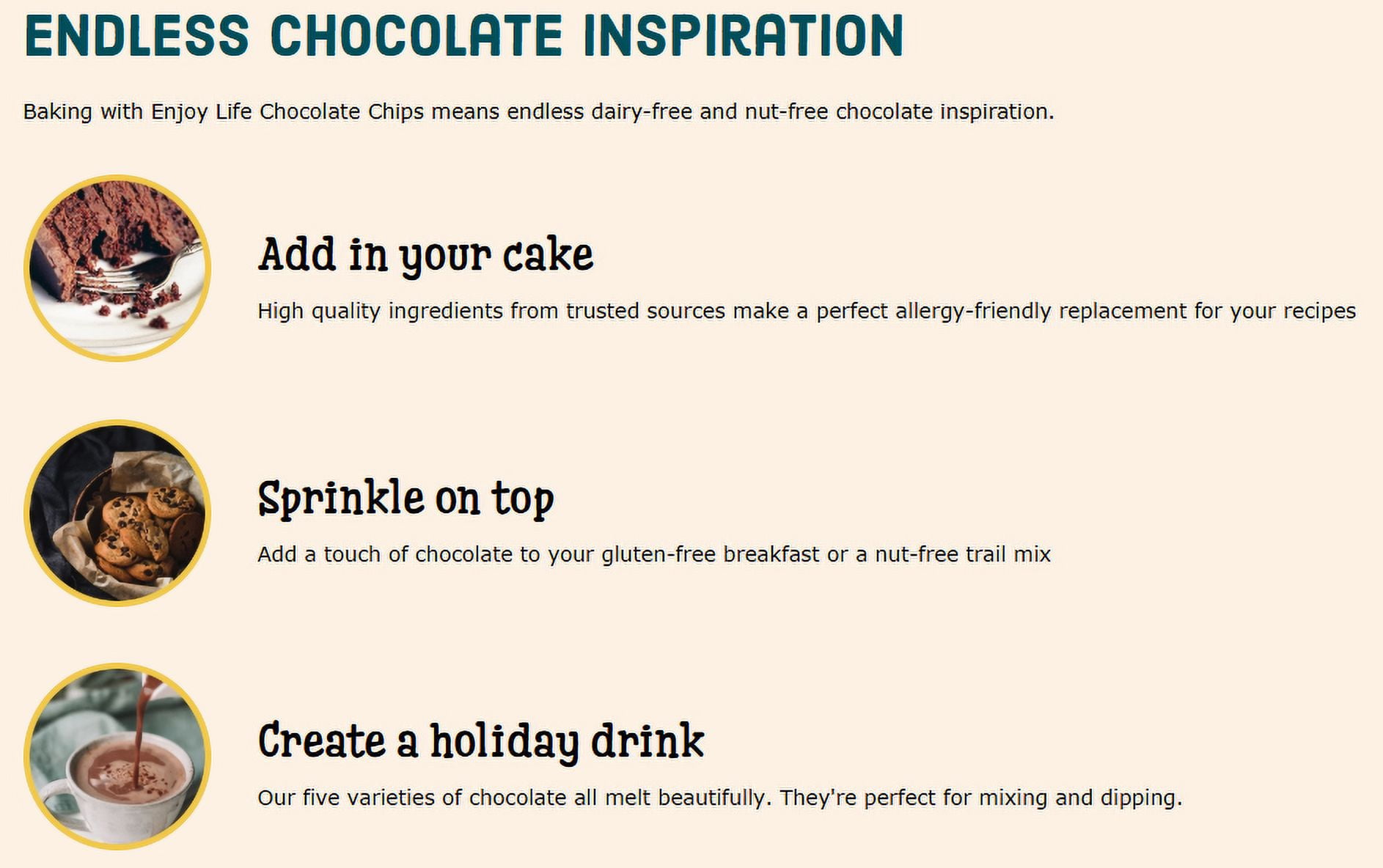 Enjoy Life Semi-Sweet Mega Chocolate Chunks, Gluten Free, Peanut Free, Tree Nut Free, Milk Free, Soy Free, Non-GMO, 283g, Enjoy Life Semi-Sweet Mega Chunks