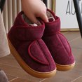 thumbnail image 4 of Women's Men's Diabetic Shoes Extra Wide Width Diabetic Boots Warm Slip-on Lymphedema Shoes Adjustable Closure Walking Shoes for Elderly Swollen Feet (red 39-40), 4 of 9