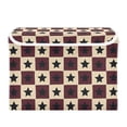 thumbnail image 7 of Yayeee Collapsible Cube Storage Bin with Lid Fabric Closet Decorative Basket with Handles, Checkered Stars Pattern, 7 of 7