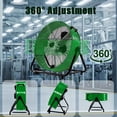 thumbnail image 4 of Industrial Fan 24" up to 8800 CFM, High Velocity Fan with 3 Speeds, Heavy Duty Blower Equipped Waterproof Cover, 360° Adjustment, Green, 4 of 9