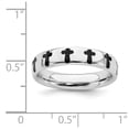 thumbnail image 2 of Sterling Silver Stackable Polished Enameled Cross Ring - 4.9 Grams - Size 10, 2 of 2