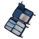 thumbnail image 2 of 7 Uds bolsa de embalaje de viaje organizadores de equipaje impermeables suaves portátiles para ropa interior teléfono móvil azul marino tamaño libre, 2 of 13