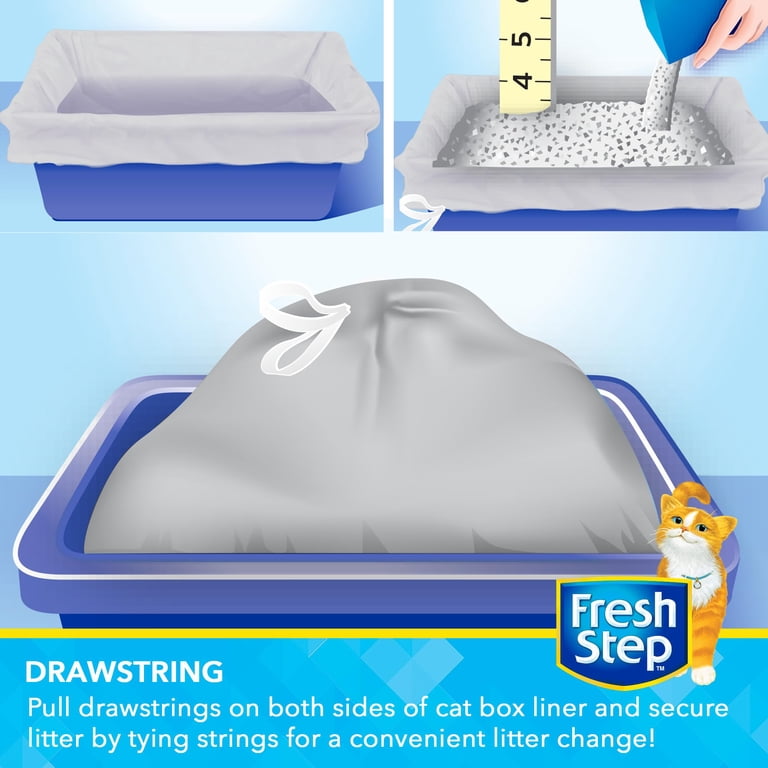 Fresh Step Drawstring Litter Box Liners, Large, 15 Count photo 5