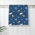 thumbnail image 4 of Kdxio Hand Towel Colorful Ocean Shark for Bathroom Kitchen Fingertip Bath Towels 27.5 x 16 Inch Home Hotel Gym Laundry Room, 4 of 5