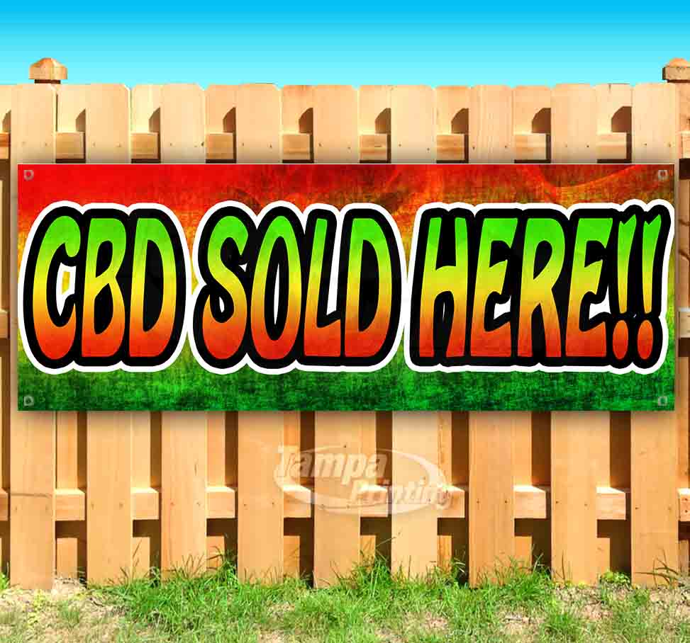 CBD Shop Now Open 13 oz Heavy Duty Vinyl Banner Sign with Metal Grommets New Store Many Sizes Available Flag, Advertising