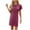 Purple, variant on Tumotour T-Shirt Dress For Women Round Neck dress Solid Color Casual Plain Simple Blouse Loose Flowy Soft Short-Sleeve Dress Sundresses with pockets