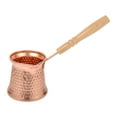 thumbnail image 1 of Turkish Coffee Pot Stove Top Coffee Maker Copper Alloy Wood Coffee Milk Ibrik, 1 of 5